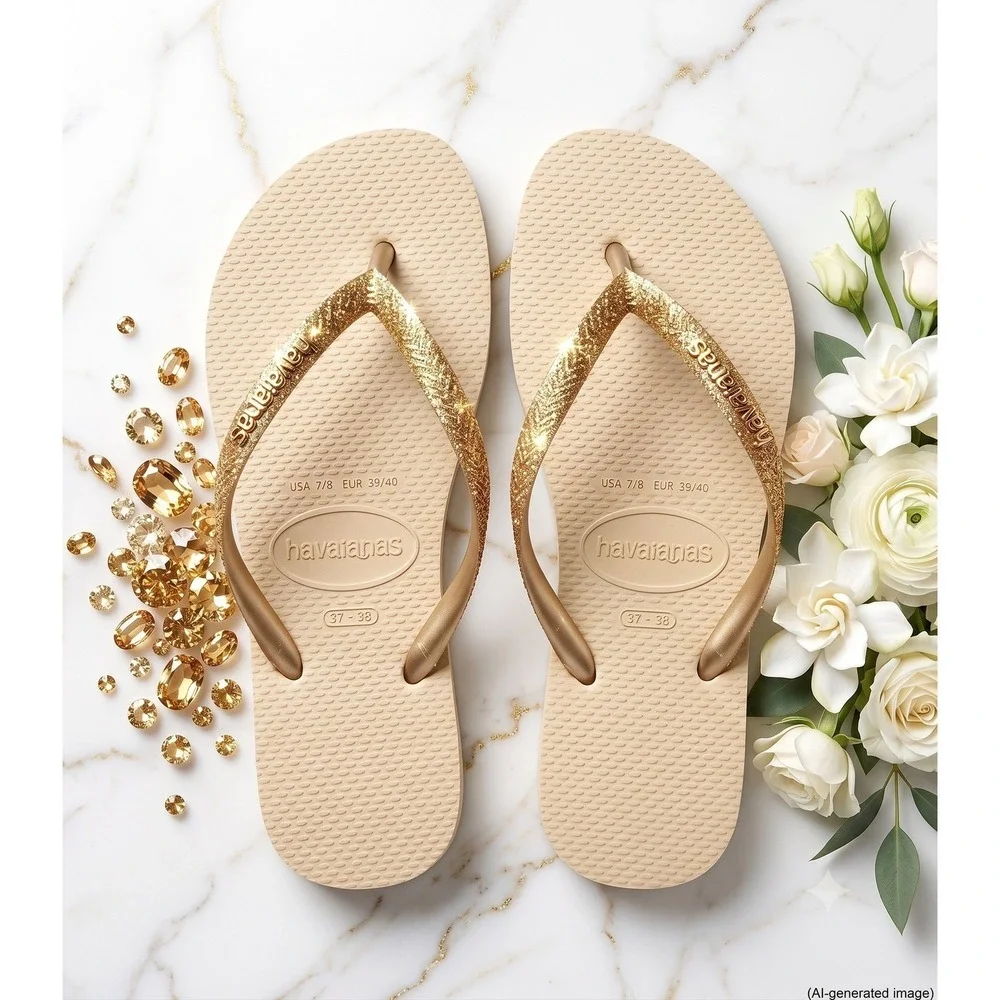 W's 9/10 | Havaianas Slim Glitter flip flops sandals | SLGL0025
